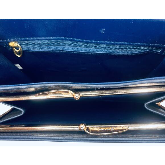 Bueno Navy Blue Crossbody Bag Faux Leather 8” L x 6.5” H x 2” W - Picture 5 of 5